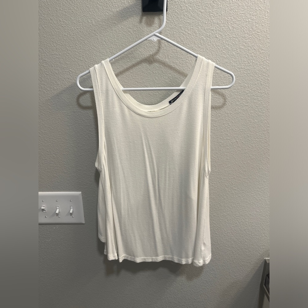 White Backless Tank Top